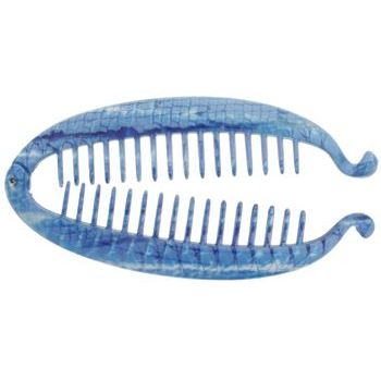 Camila - Banana Lock Comb - Large - Blue Crackle