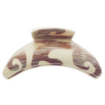 Camila - Large Claw - Ivory/Mocha Swirl