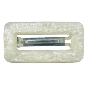 Camila - Buckle Barrette - White Marble