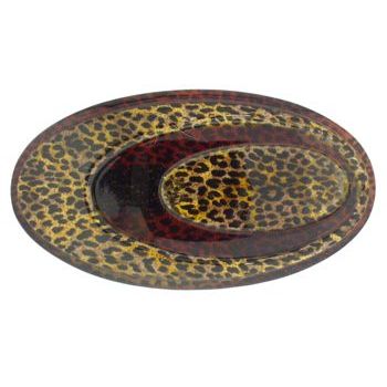 Camila - Oval Leopard Barrette