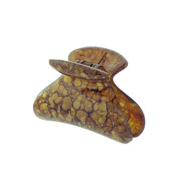 Camila - Small Hair Clip - Amber Granite