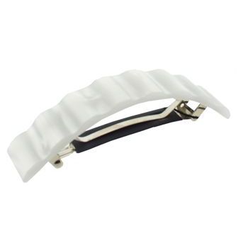 Camila - White Marble Barrette