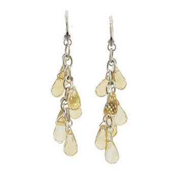 Chan Luu - Seven Briolette Custer Drop Earrings - Citrine - (Pair)