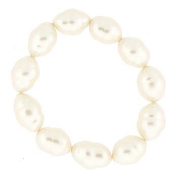 Chan Luu - Vintage Glass Pearl Bracelet - Cream (1)