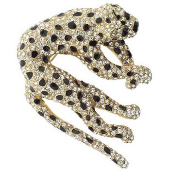 Ciner - Jeweled Snow Leopard - Brooch Pin (1)