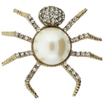 Ciner - Jeweled Ant - Gold w/White Pearl - Brooch Pin (1)