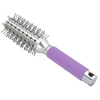 Conair Accessories - Ion Shine - Foam Handle Nylon Rd Brush w/ holes - Lilac (1)