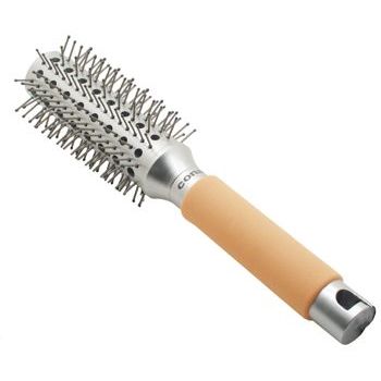 Conair Accessories - Ion Shine - Foam Handle Nylon Rd Brush w/ holes - Peach (1)