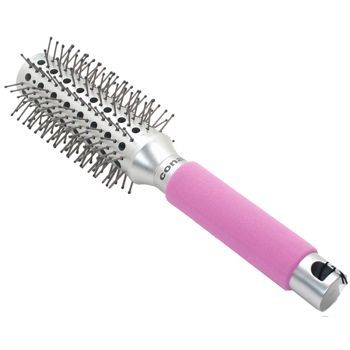 Conair Accessories - Ion Shine - Foam Handle Nylon Rd Brush w/ holes - Pink (1)