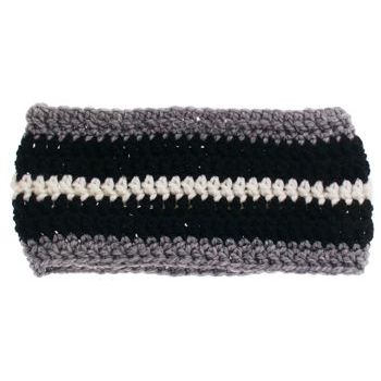 Knotty Boy - Crocheted Dread Band - Grey/Black