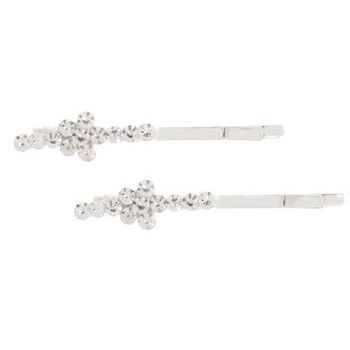 Karen Marie - Bridal Collection - Crystal Line & Flower Bobby (Set of 2)