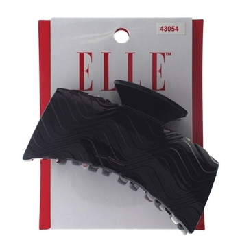 Elle & Elle Girl - Wavy Design Large Jaw Clip - Black