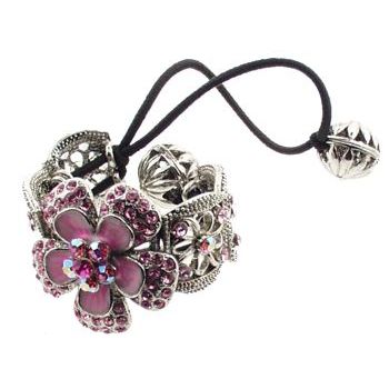 Medusa's Heirlooms - Enamel Estate Flower Pony Wrap - Pink (1)