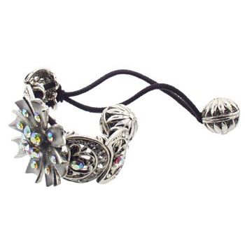 Medusa's Heirlooms - Enamel Estate Flower Pony Wrap - White (1)