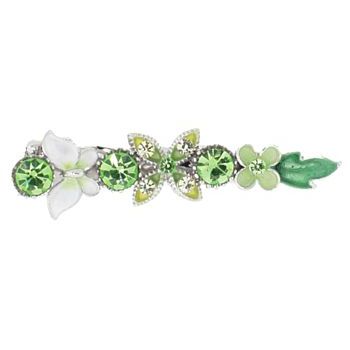 Medusa's Heirlooms - Enamel Flower Clamp - Green