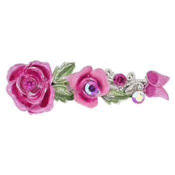 Medusa's Heirlooms - Enamel Flower Clip - Rose