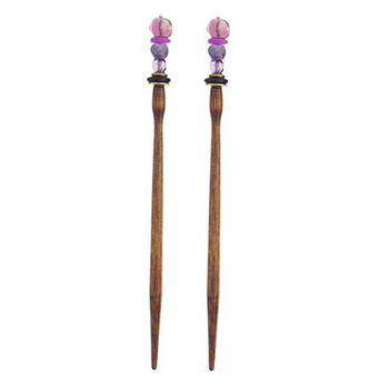 Mei Fa - Hairstyx - Event - Long Brown Hairsticks - (Set of 2)