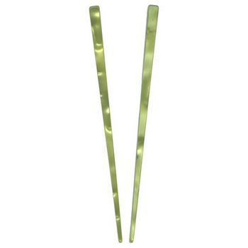 France Luxe - Pearl Brights Hair Sticks - Lime (Set of 2)