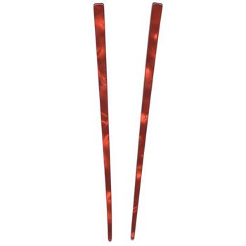France Luxe - Pearl Brights Hair Sticks - Red (Set of 2)