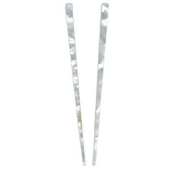 France Luxe - Pearl Brights Hair Sticks - Nacro White (Set of 2)