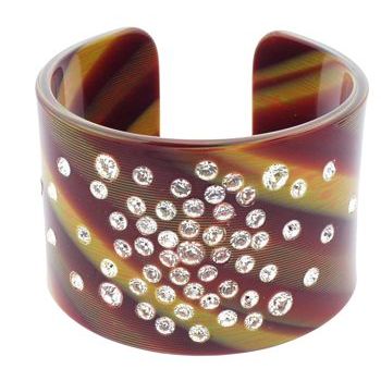 Frank & Kahn - Swarovski Cuff - Brown (1)