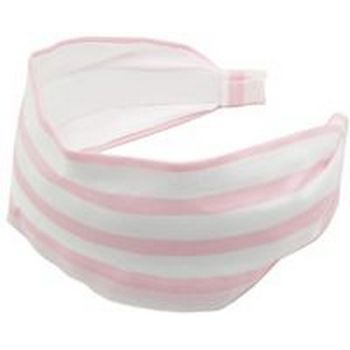 Frank & Kahn - Cotton Headband - Pink & White Stripe - 2 7/8inch Wide