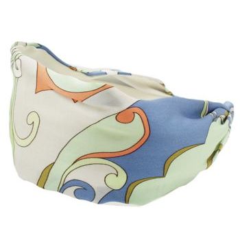 Frank & Kahn - Pucci Inspired Silk Scarf Headband - Lime (1)