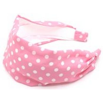 Frank & Kahn - Cotton Headband - Pink & White Polka Dot - 2 7/8inch Wide