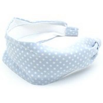 Frank & Kahn - Cotton Headband - Sky Blue & White Polka Dot - 2 7/8inch Wide