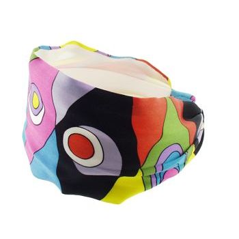 Frank & Kahn - Pucci Inspired Silk Headband - Geometric Pattern - Bright Pattern (1)