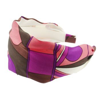 Frank & Kahn - Pucci Inspired Silk Headband - Chocolate Plum (1)