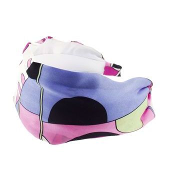 Frank & Kahn - Pucci Inspired Silk Headband - Purple Print (1)