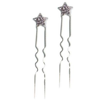 HB HairJewels - Mini French Star Hairpin - Amethyst/Silver