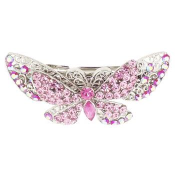 Medusa's Heirlooms - Gem Encrusted Automatic Barrette - Pink