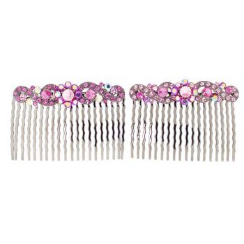 Medusa's Heirlooms - Swarovski Crystal Comb - Rose (Set of 2)