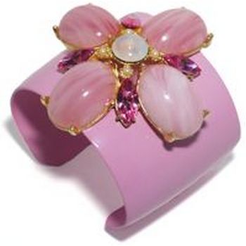 Gerard Yosca - Pink Bracelet Cuff w/Rose, Opal & Pearl Hued Stones