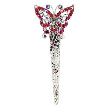 HB - Austrian Crystal Butterfly Condor Clip - Red/Red AB (1)