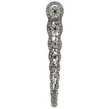 HB HairJewels - Large Austrian Crystal Alligator Clip - Smoke