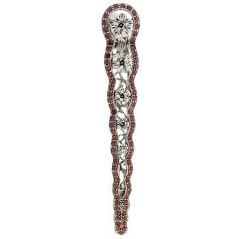 HB HairJewels - Large Austrian Crystal Alligator Clip - Dark Red
