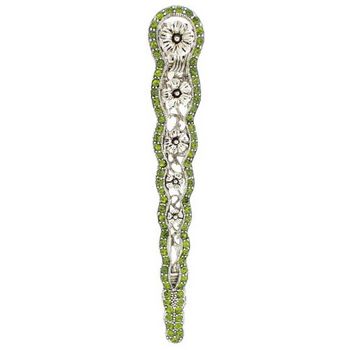 HB HairJewels - Large Austrian Crystal Alligator Clip - Peridot