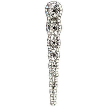 HB HairJewels - Large Austrian Crystal Alligator Clip - White