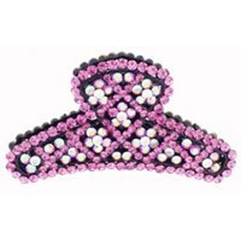 HB HairJewels - Kara Collection - Crystal Jaws - Pink & Pink AB (1)