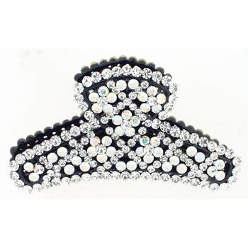 HB HairJewels - Kara Collection - Crystal Jaw - White & White AB (1)