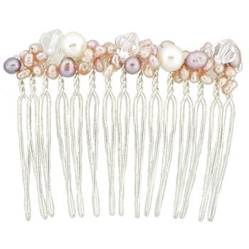 HB HairJewels - Kara Collection - Pearl & Crystal Comb