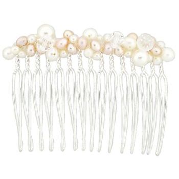 HB HairJewels - Kara Collection - Rose Pearl & Ivory Comb