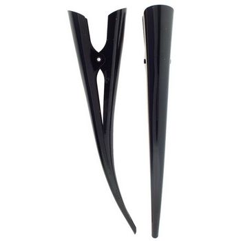 HB HairJewels - Solid Black Banana Clips - Set of 2 Clips