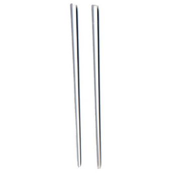 Hairsticks - Clear Frosted - White