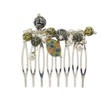 HB HairJewels - Lucy Collection - Dangling Bead Comb - Safari (1)