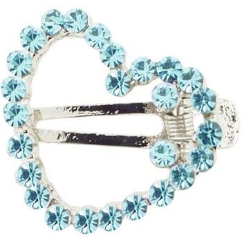 Karen Marie - Large Crystal Heart Clip - Light Blue (1)