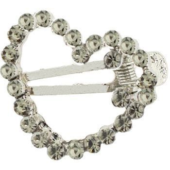 Karen Marie - Large Crystal Heart Clip - Smoke (1)